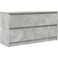 Syfax Meuble TV gris béton 100x35x54 cm bois d'ingénierie