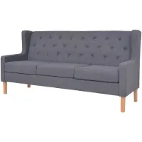 vidaXL Ensemble de canapés 2 pièces tissu gris