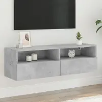Prolenta Maison Exclusive - Meuble TV gris béton 100x30x30 cm Matériau dérivé du bois