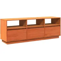 Sonstiges Meuble TV cire marron 140x37x50 cm bois pin massif
