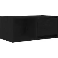 vidaXL Armoire TV noire imitation chêne 60x31x25,5 cm Matériau dérivé du bois