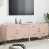 Prolenta Maison Exclusive - Meubles TV 2 pièces Rose 68x39x50,5 cm Acier