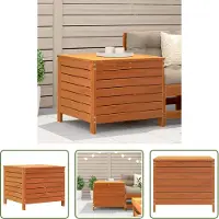 The Living Store Tabouret de jardin brun cireux 62x63,5x53,5 cm Pin massif