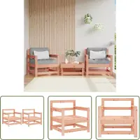The Living Store Chaises de jardin 2 pcs. Bois massif Douglas
