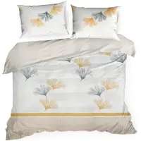 Eurofirany Parure de lit LEA/07 220x200 cm Feuilles de ginkgo
