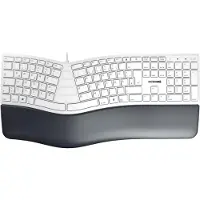 Cherry KC 4500 ERGO - Tastatur - USB2.0 - Deutsch - Grau - plastikfreie Verpackung (JK-4500DE-0)