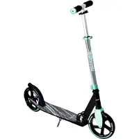 Globber muuwmi Aluminium Scooter- Tretroller, 205 mm, ABEC 7, GS-approuvé, réglable en hauteur, XL-Deck, turquoise