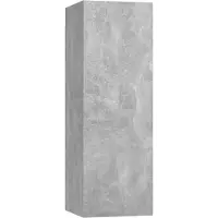 Syfax Meuble TV Gris béton 30,5x30x90 cm Bois d’ingénierie