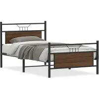 Prolenta Maison Exclusive - Sommier sans matelas aspect chêne brun 107x203 cm