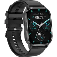 INF Montre intelligente étanche avec différents modes sportifs, appels Bluetooth Le noir