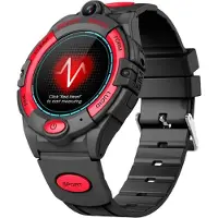 EKO , IPX7 étanche Smartwatch 4G GPS caméra avec boussole, noir / rouge