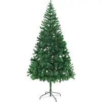 The Living Store Arbre de Noël artificiel Support en acier 210 cm 910 branches