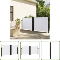The Living Store Store latéral extensible blanc 120x1200 cm