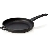 WAS Germany LAVA Poêle carrée noire Ø 21 cm, série Frying pans handle Fonte émaillée