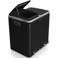 Karat Poubelle à pédale Felix Système de tri Noir 2 x 30 litres (60 litres)