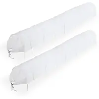 Relaxdays Tunnels de protection , lot de 2, 5 m de long chacun, protection des plates-bandes contre les nuisibles, filet anti-oiseaux à mailles fines, non-tissé, blanc
