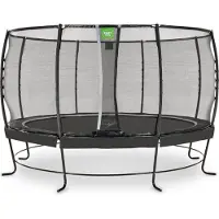 Exit Lotus Premium Trampoline ø427cm – Sur pieds – Rond – Trampoline de Jardin – Noir