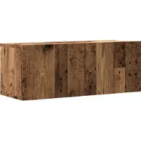 Syfax Meuble TV mural vieux bois 80x30x30 cm bois d'ingénierie