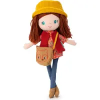 Lilliputiens - Poupée en peluche Lea Nature - Poupée toute douce 41 cm - dès 2 ans