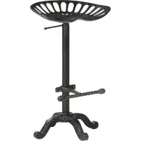 Syfax Tabouret de bar Noir Fonte