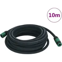 Syfax Tuyau d'arrosage de jardin noir 0,6" 10 m caoutchouc