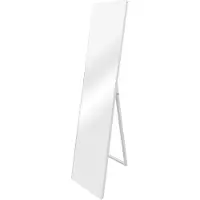 En.casa Miroir sur pied Barletta 150x35 cm Miroir corps entier rectangulaire Miroir d'habillage basculant inclinable Blanc