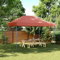 vidaXL Tente de réception élégante Pop-Up pliante rouge terracotta 440x292x315 cm - Pavillons & Tentes de réception Hommie6657350 1parcel