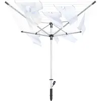 Leifheit LinoLift 500 Séchoir Parapluie 50 Mètres + Douille de Fixation