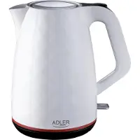 Adler Bouilloire électrique AD 1277 W, 1,7 L, 2200 W, blanche