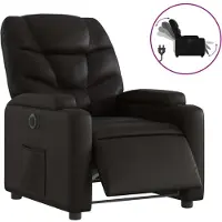 Sonstiges Fauteuil inclinable électrique Noir Similicuir