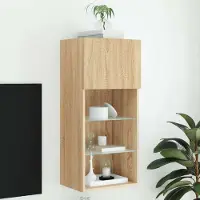 Prolenta Maison Exclusive - Meuble TV avec éclairage LED Chêne Sonoma 40,5x30x90 cm