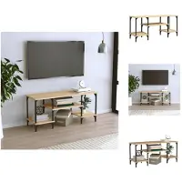 vidaXL Armoire TV Chêne Sonoma 102x35x45,5 cm Bois composite - Meuble TV