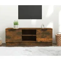 Prolenta Maison Exclusive - Meuble TV Chêne fumé 102x35x36,5 cm Matériau dérivé du bois