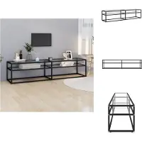 vidaXL Meuble TV Transparent 180x40x40,5 cm verre trempé - Meubles TV