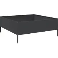Syfax Lit surélevé de jardin noir 100x100x41 cm acier