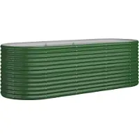 Syfax Lit surélevé de jardin Acier galvanisé 224x80x68 cm Vert