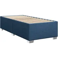 Syfax Cadre de lit sans matelas bleu 100x200 cm tissu
