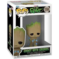 Funko POP! Figurine POP Marvel Je suis Groot - Groot avec Grunds