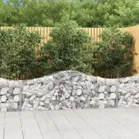 Prolenta Maison Exclusive - Paniers à gabions arqués 8 pcs 200x30x60/80 cm Fer galvanisé