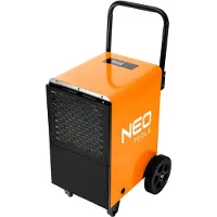 Neo Tools Déshumidificateur de chantier AC220-240V, 50Hz, réfrigérant R290 ; programmation jusqu'à 24h ; fonction de dégivrage automatique, extraction d'humidité ; 1000W ;