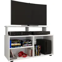 VCM Meubles Meuble Télévision | Plancher | Étagère Meuble Télévision avec espace de rangement suffisant | Dimensions H. 59 x W. 90 x D. 36 cm | Fernseh Furniture - Balansia