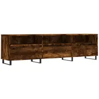 Syfax Meuble TV chêne fumé 150x30x44,5 cm bois d'ingénierie