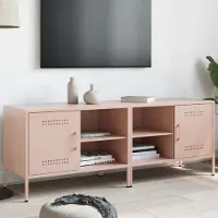 Prolenta Maison Exclusive - Meubles TV 2 pièces Rose 68x39x50,5 cm Acier