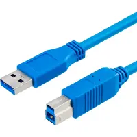 S-Conn Câble USB A mâle / B mâle USB 3.0 bleu 3.0m