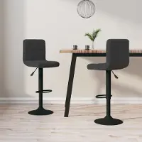 Prolenta Maison Exclusive - Lot de 2 tabourets de bar en velours noir