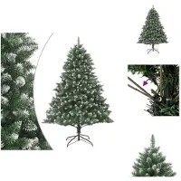 vidaXL Sapin de Noël artificiel avec support 210 cm PVC - Sapins de Noël