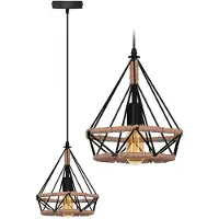 Toolight Lampe Suspendue APP678-1CP Loft Boho Black