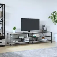 Prolenta Maison Exclusive - Meuble TV gris Sonoma 200x30x50 cm Matériau dérivé du bois et métal