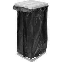 Huismerk Support poubelle professionnel 60 L avec couvercle et pinces