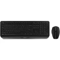 Cherry GENTIX DESKTOP - Tastatur-und-Maus-Set - kabellos - 2.4 GHz - US mit Euro-Symbol - Schwarz